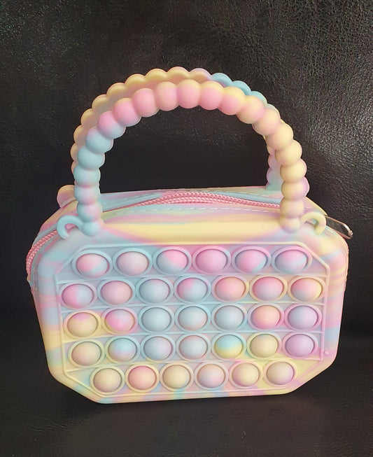Silicone pop-it fidget sensory crossbody purse/bag
