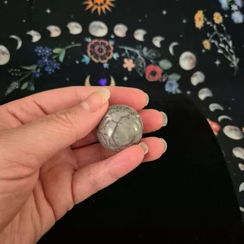 Small Grass Flower Jasper Sphere