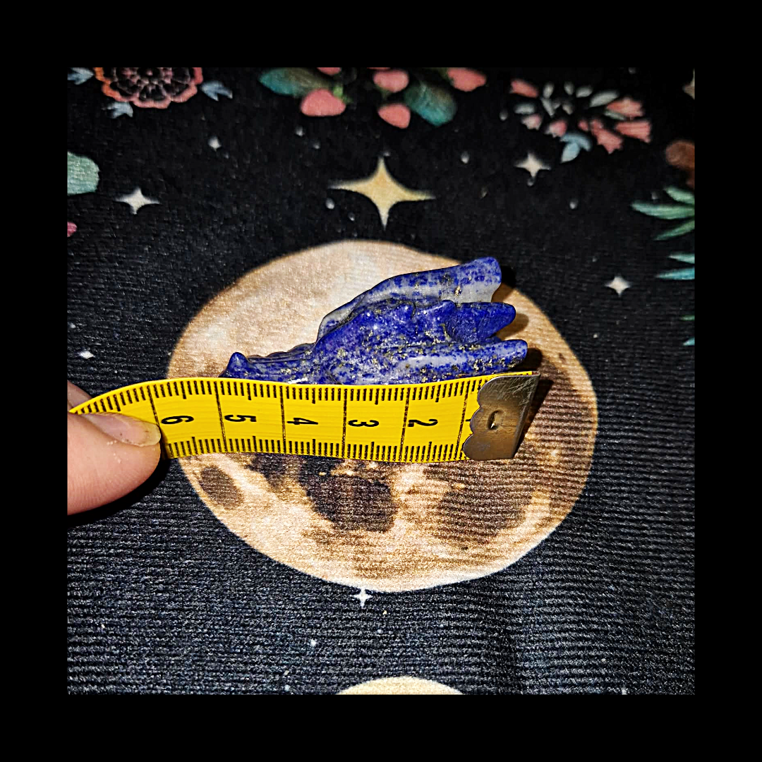 Lapis Lazuli Dragon Head Gemstone Carving Sculpture