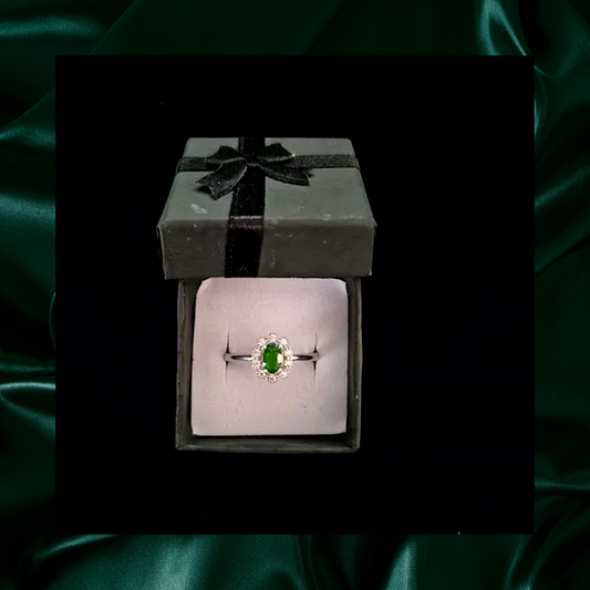 Emerald-Glow Dyed Topaz Ring