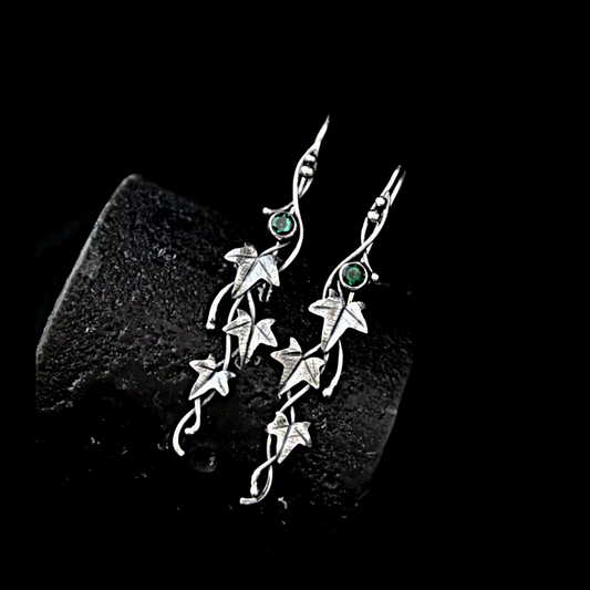 Vintage ivy earrings