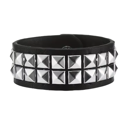 Punk Metal Gothic Rocker PU Wristband