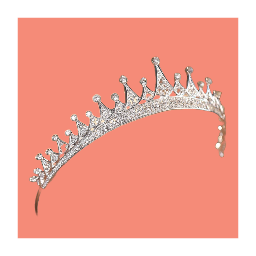 Crystal tiara crown headband hair piece for wedding prom and other occasions