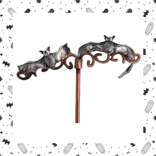 Bat hoop earrings
