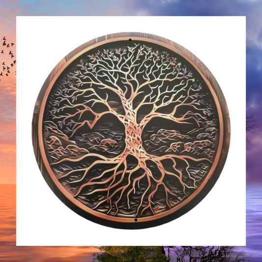 Tree of life aluminium plaque wall art