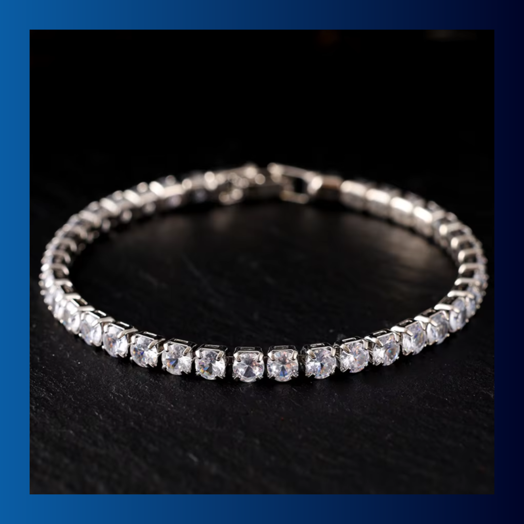 Crystal zircon encrusted bracelet