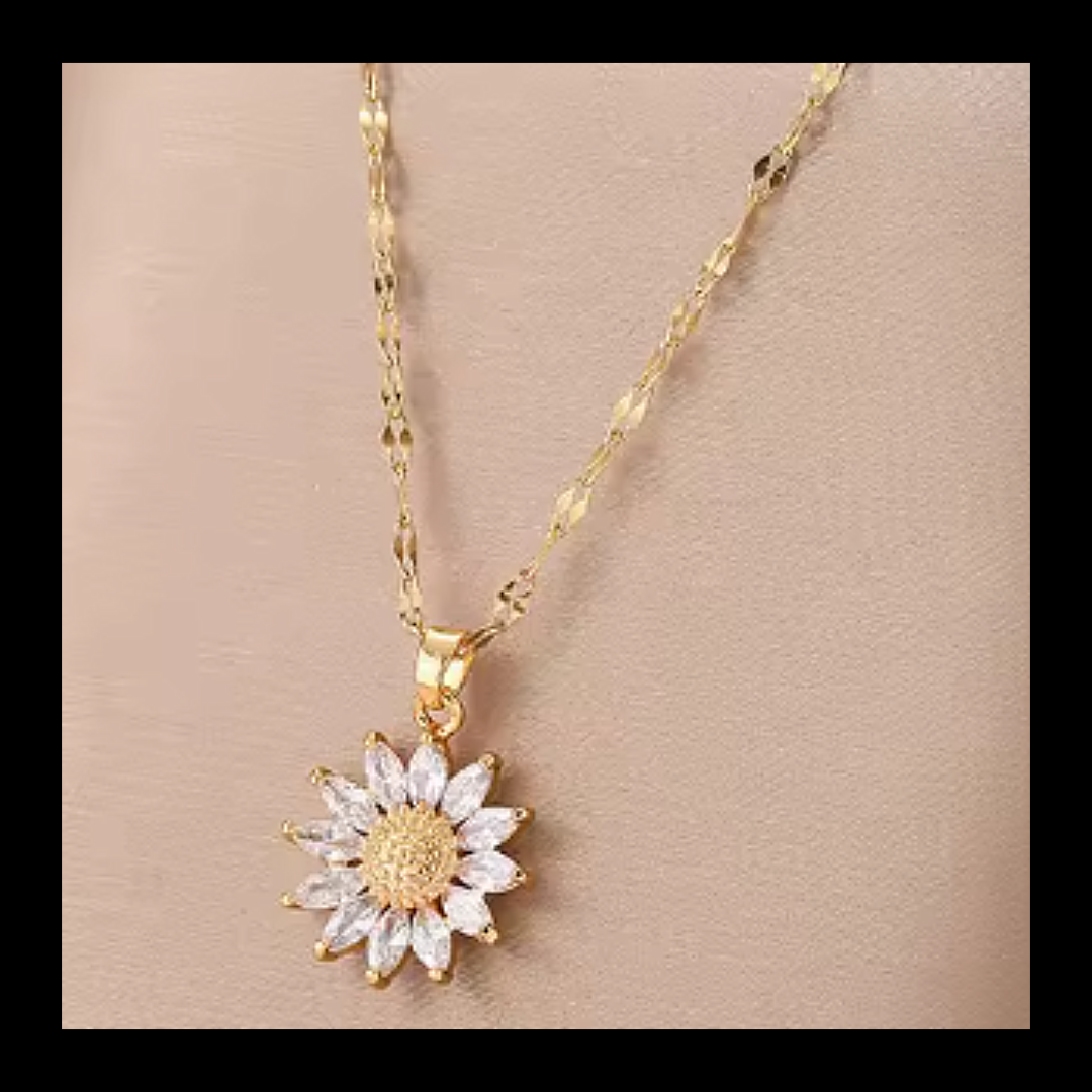 Elegant Sunflower Necklace