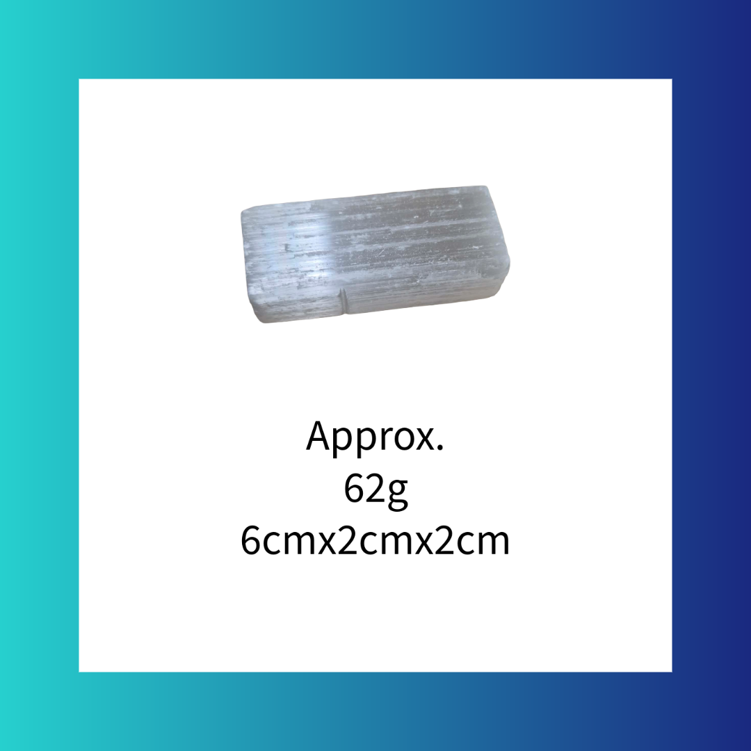 Natural Raw Selenite Crystal Chunk 60g