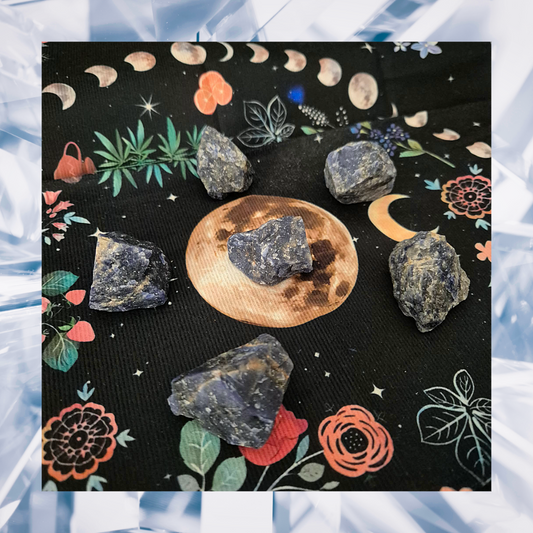 Sodalite raw gemstone chunks