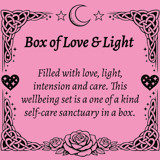 Luxury Love & Light Gift Box - Crystals, Satin Self‑Care, Ornaments & Wellbeing Healing Treasures
