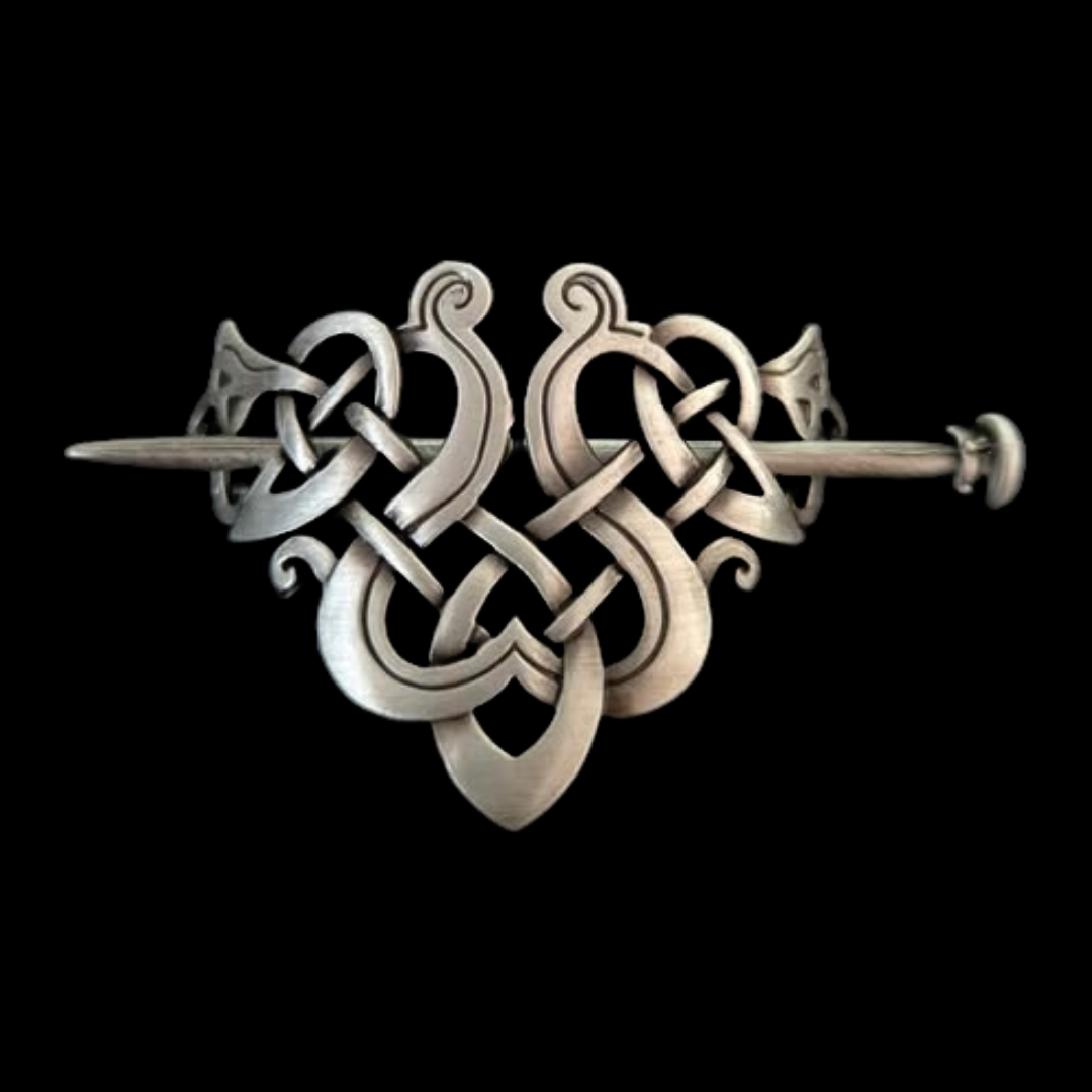 Vintage Viking Celtic knot hair slide clip
