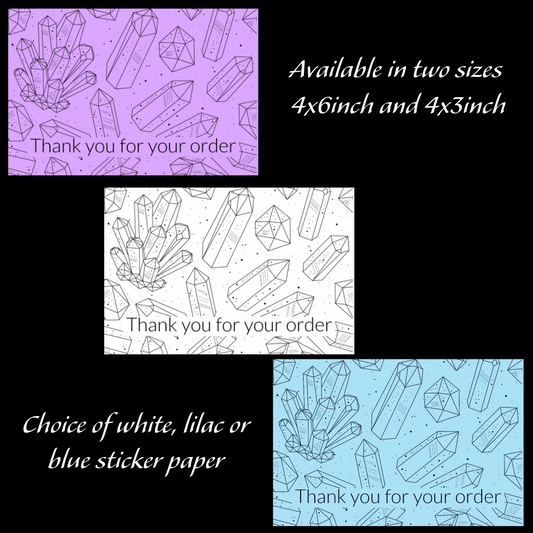 Packaging thermal stickers crystal design