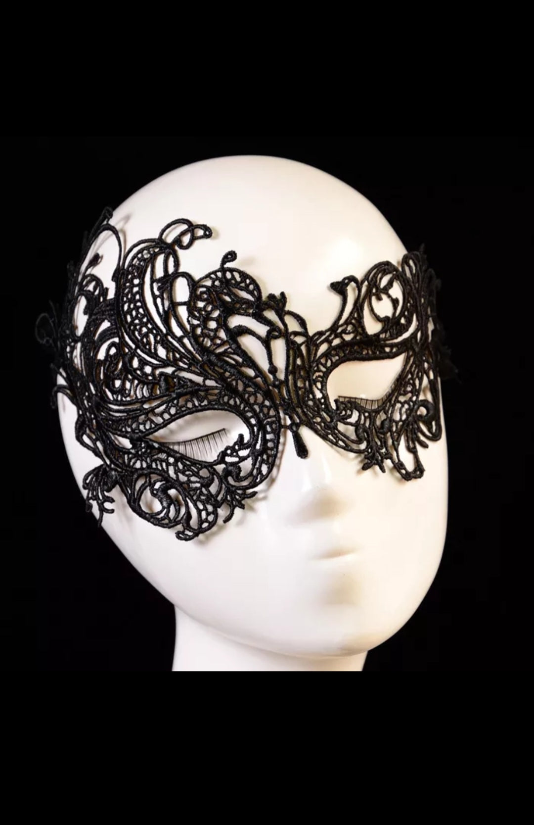 black lace eye mask