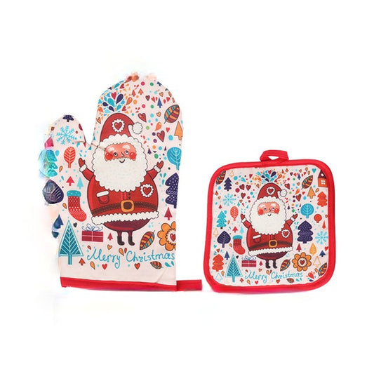 Merry Christmas Santa Christmas oven gloves mitt pot holder