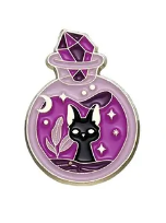 Black cat witches pet and spells pin badges