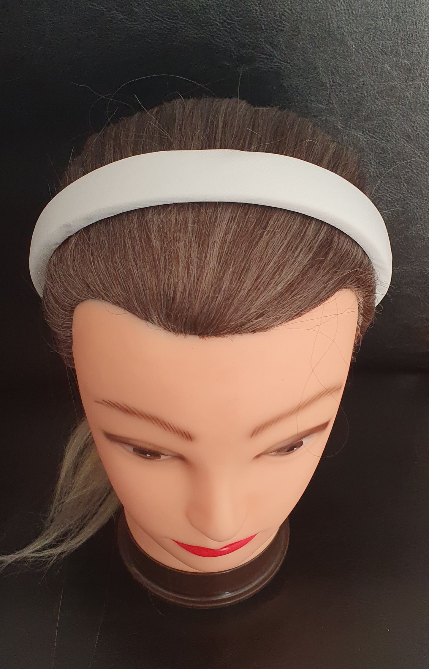 White thick and wide headband