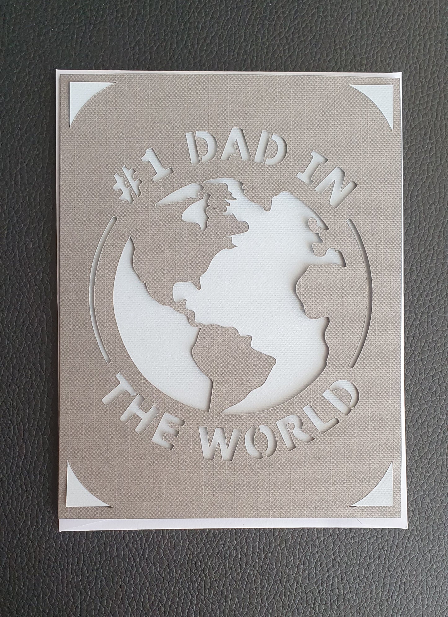 Father day card - best dad in the world design