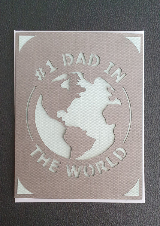 Father day card - best dad in the world design