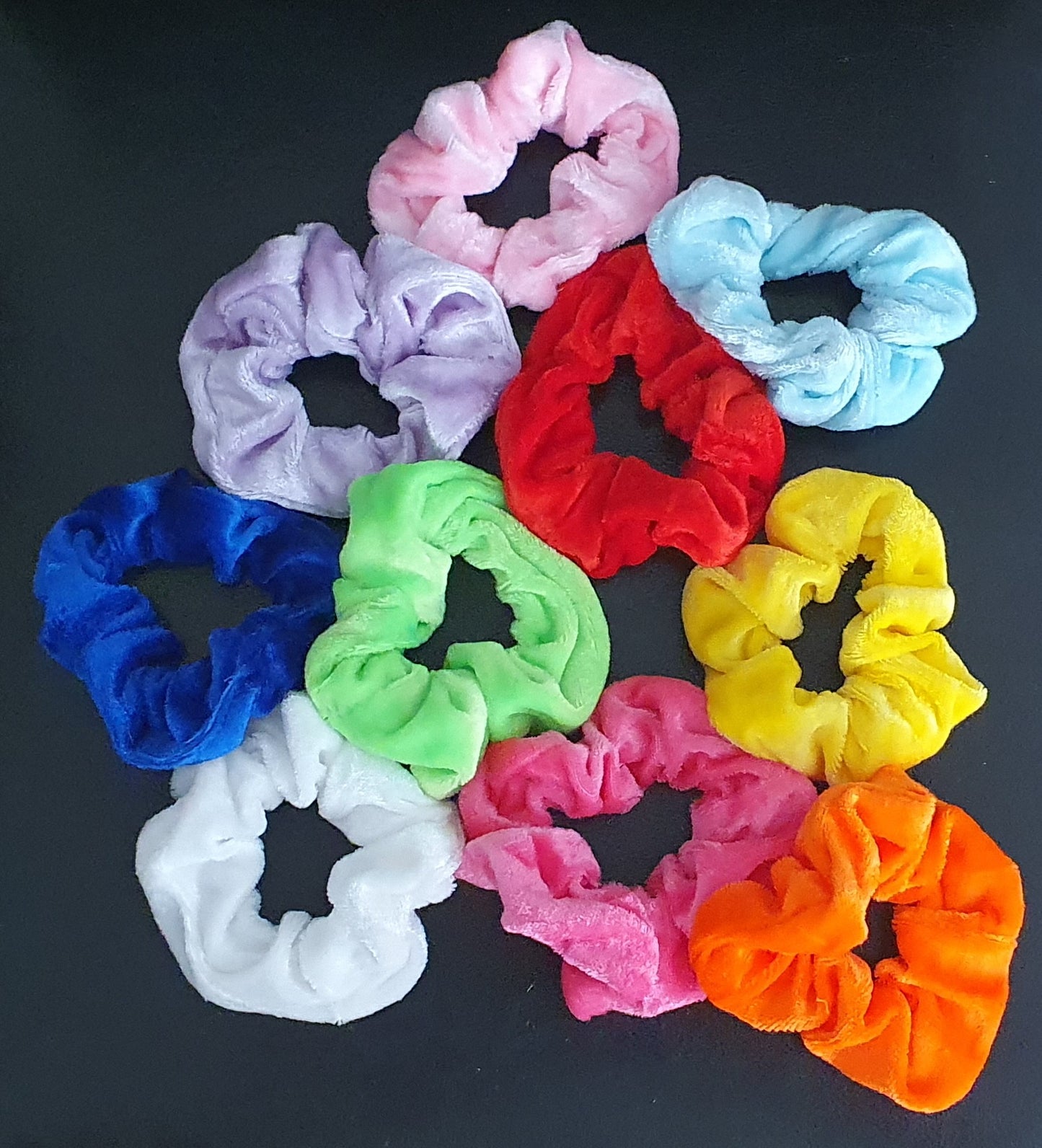 Velvet hair scrunchies