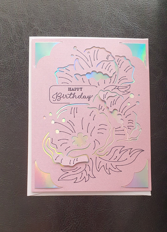 Happy birthday flower card