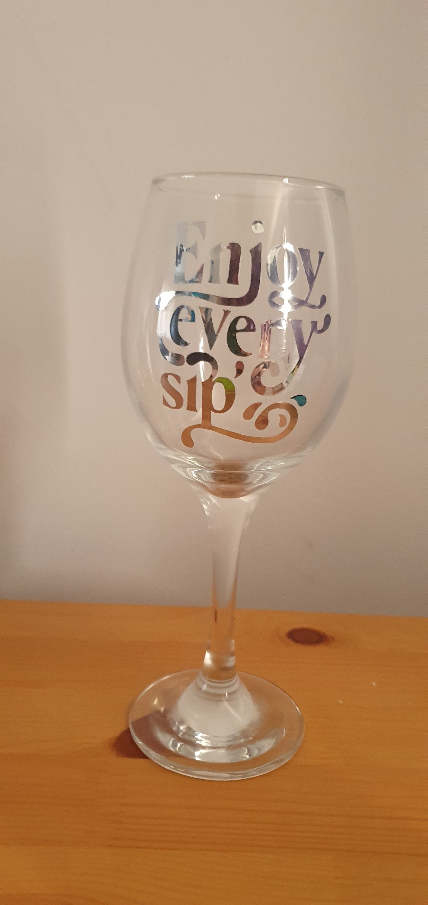 Personalised Vinyl Wine Glasses