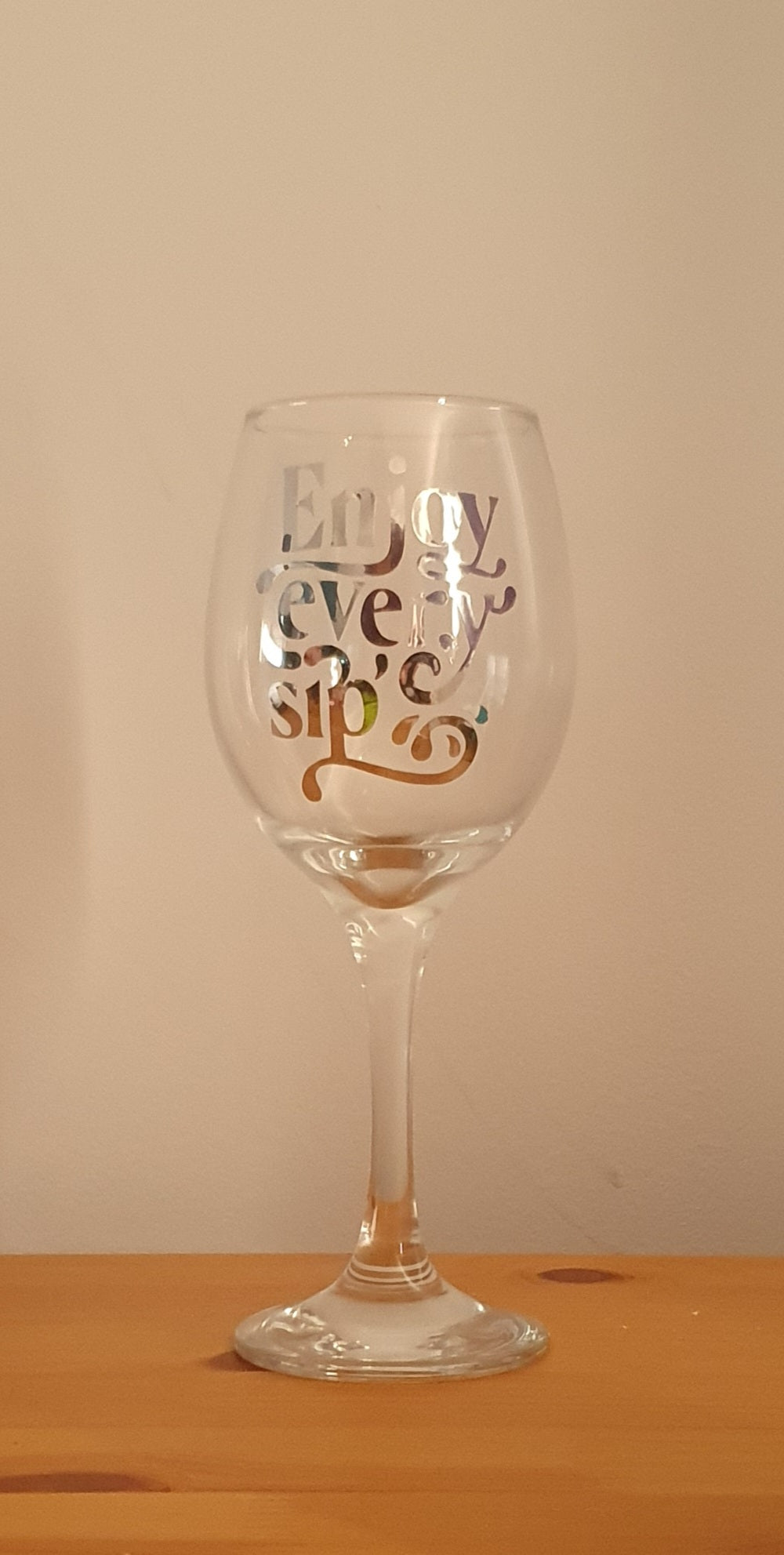 Personalised Vinyl Wine Glasses