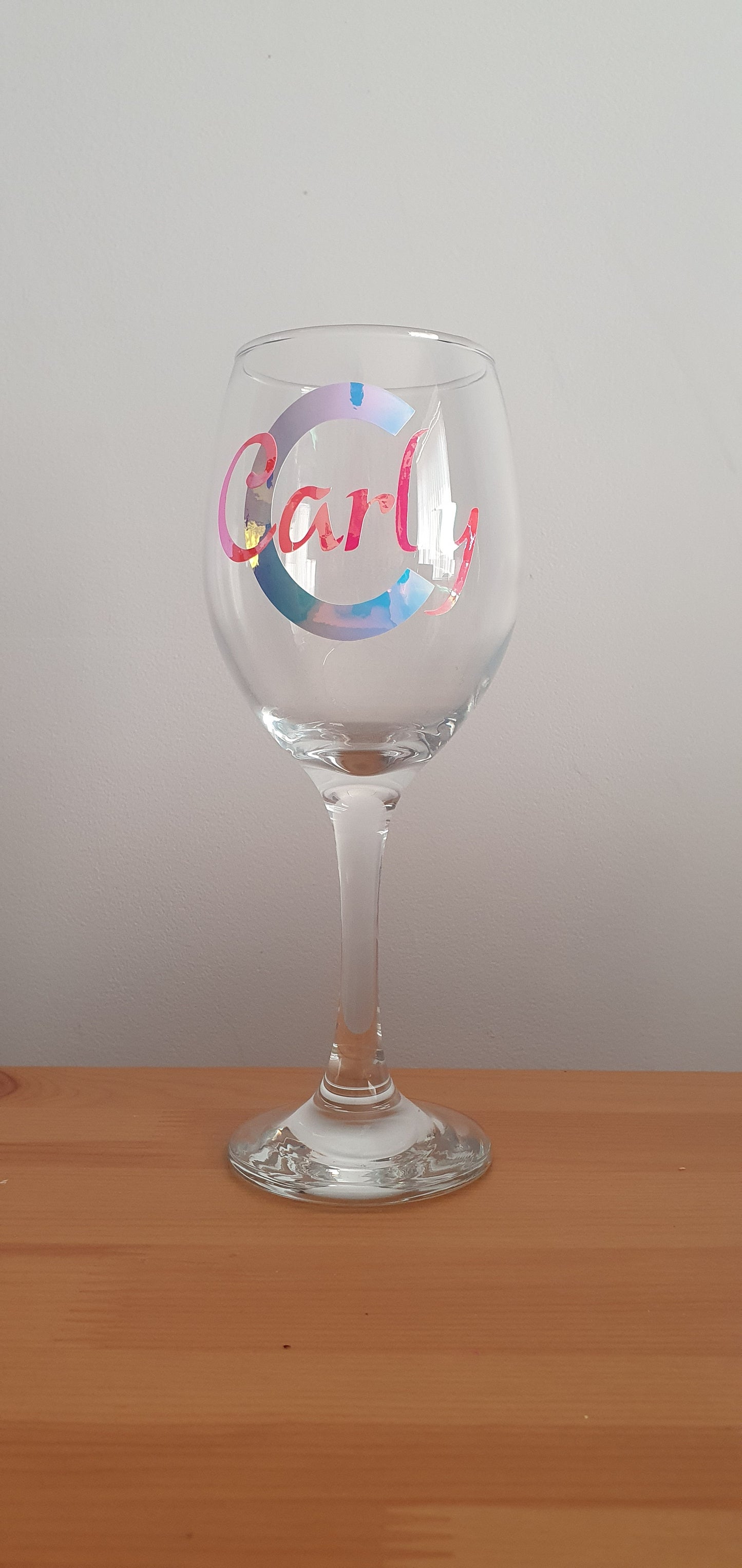 Personalised Vinyl Wine Glasses