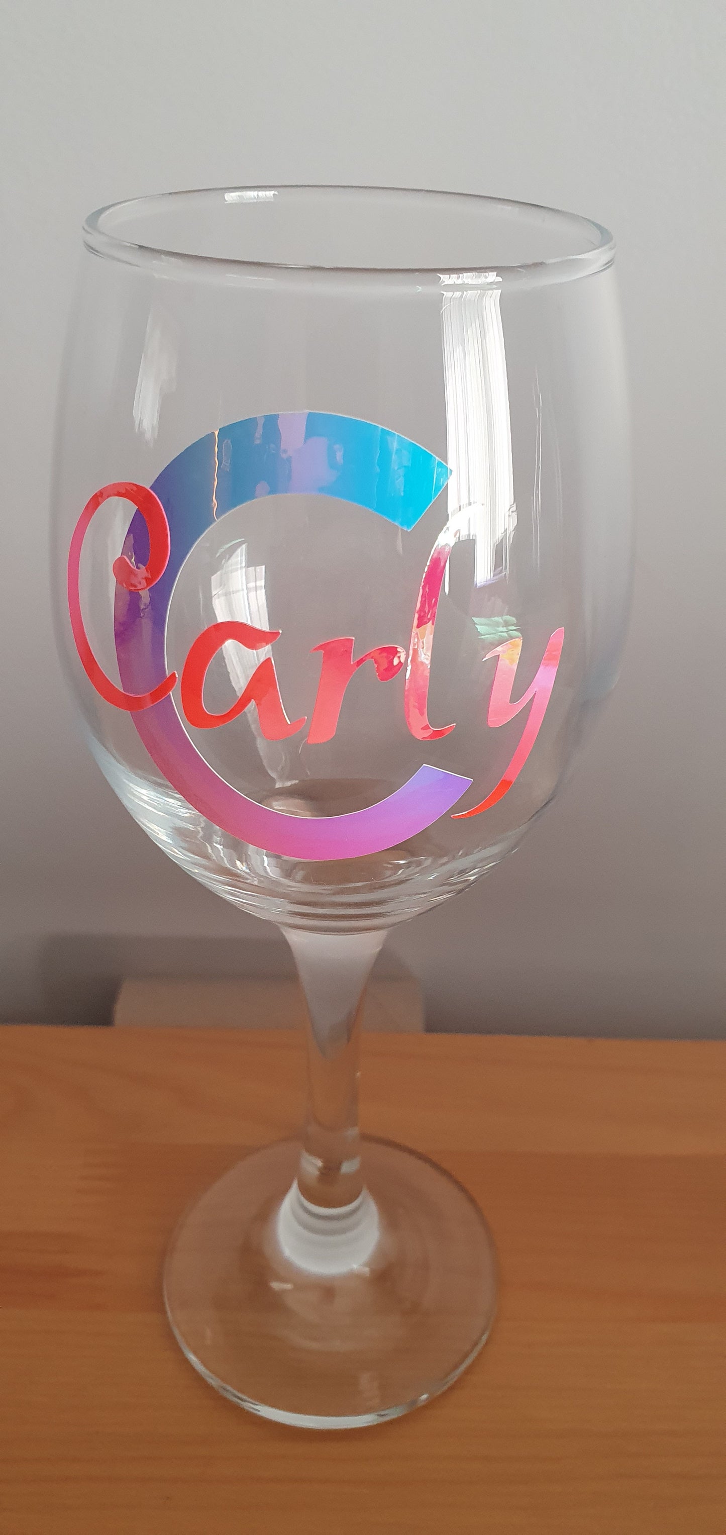 Personalised Vinyl Wine Glasses