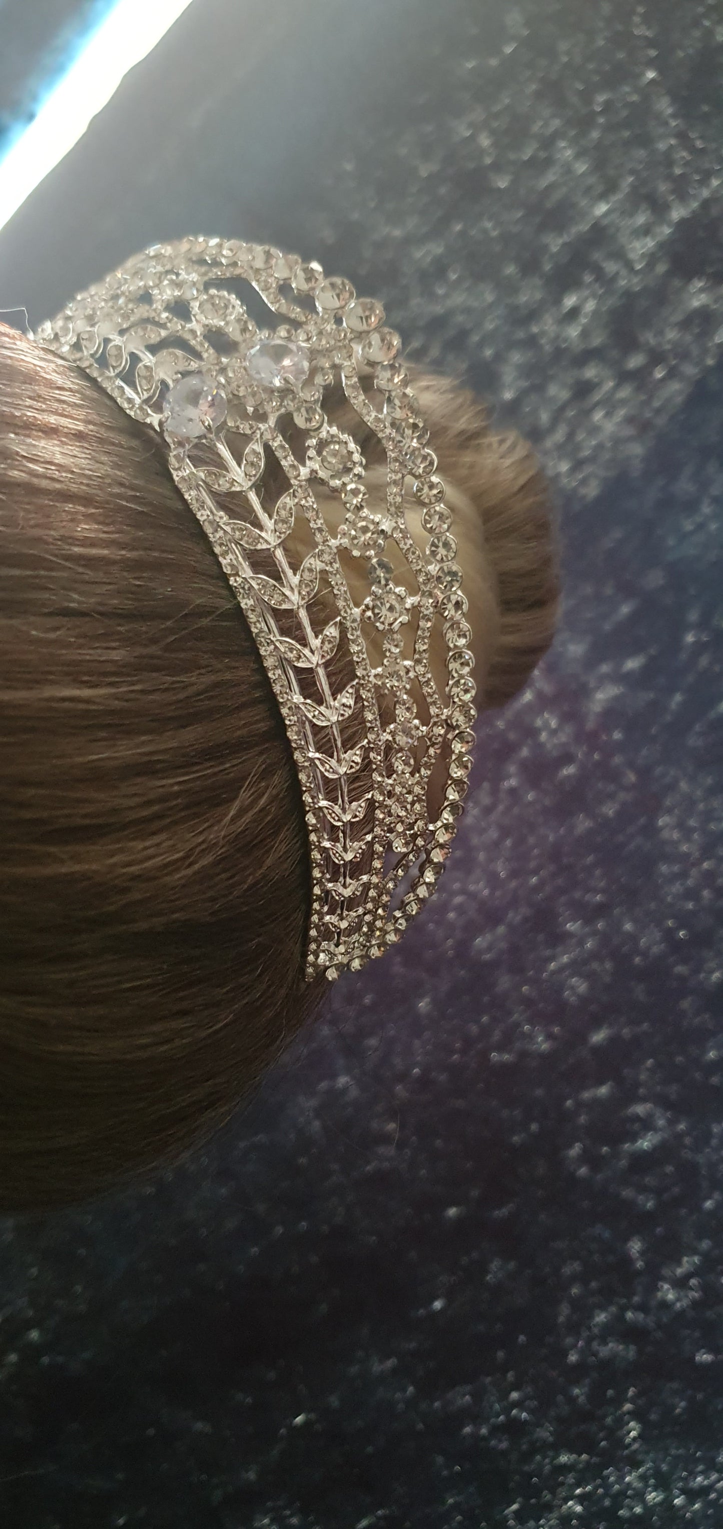 Silver and clear crystal rhinestone tiara crown