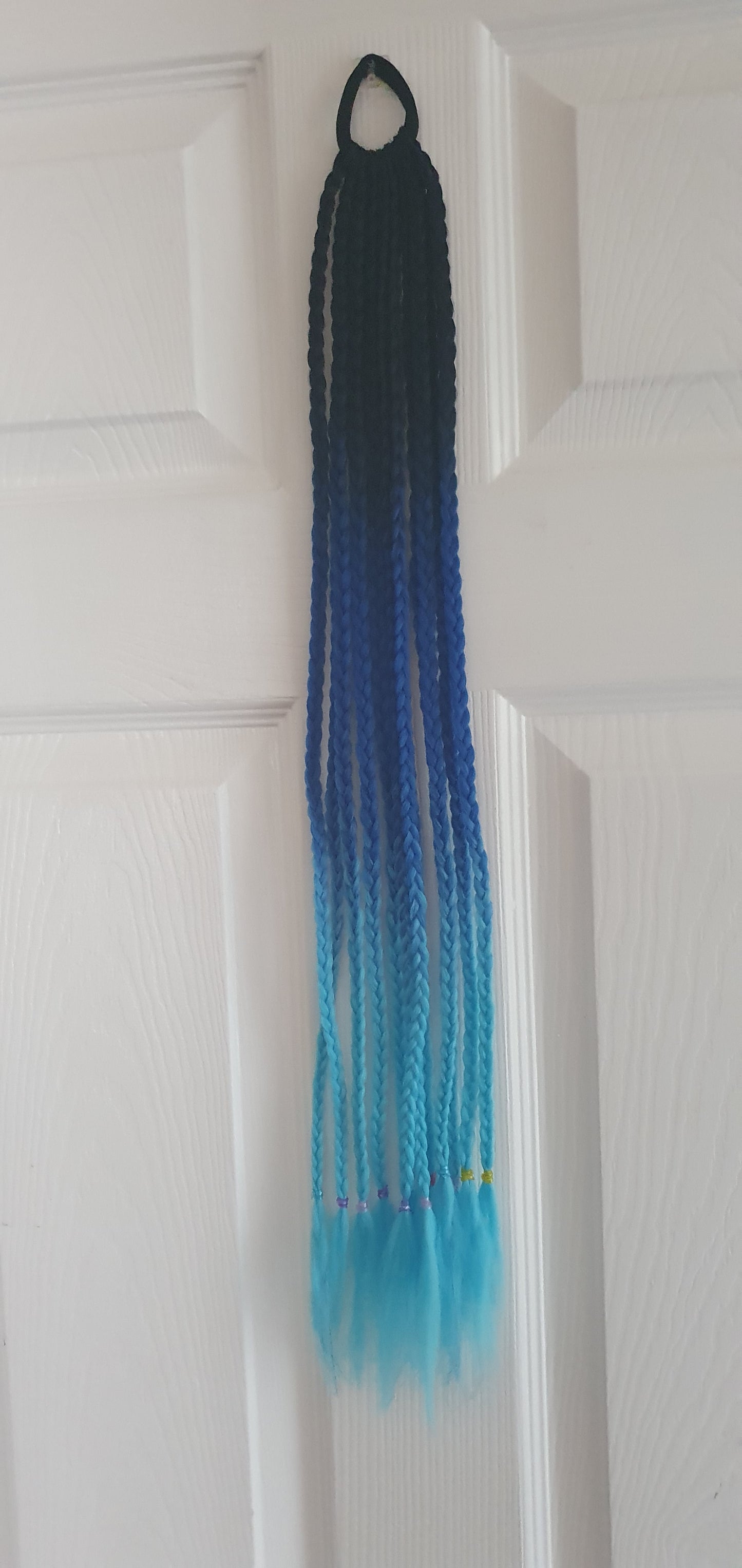 Braided bobbled 60cm hair extensions - various colours