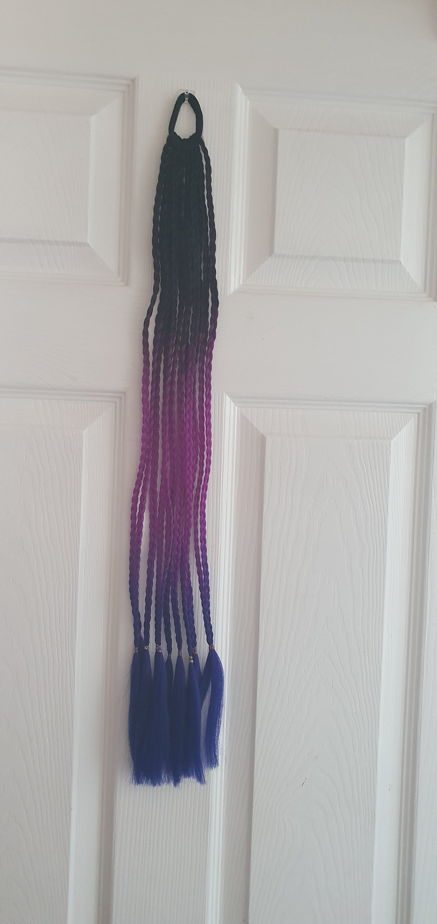 Braided bobbled 60cm hair extensions - various colours