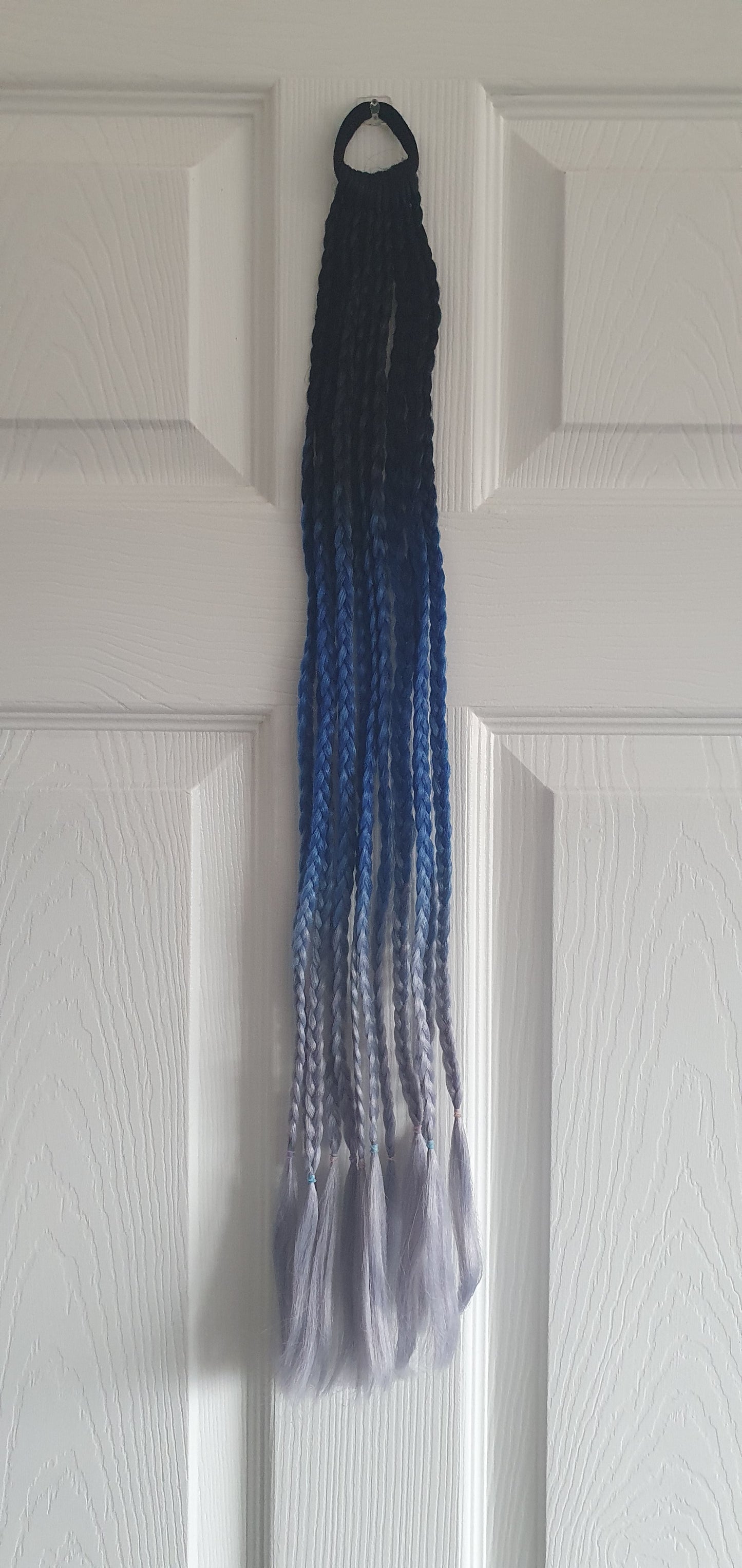 Braided bobbled 60cm hair extensions - various colours