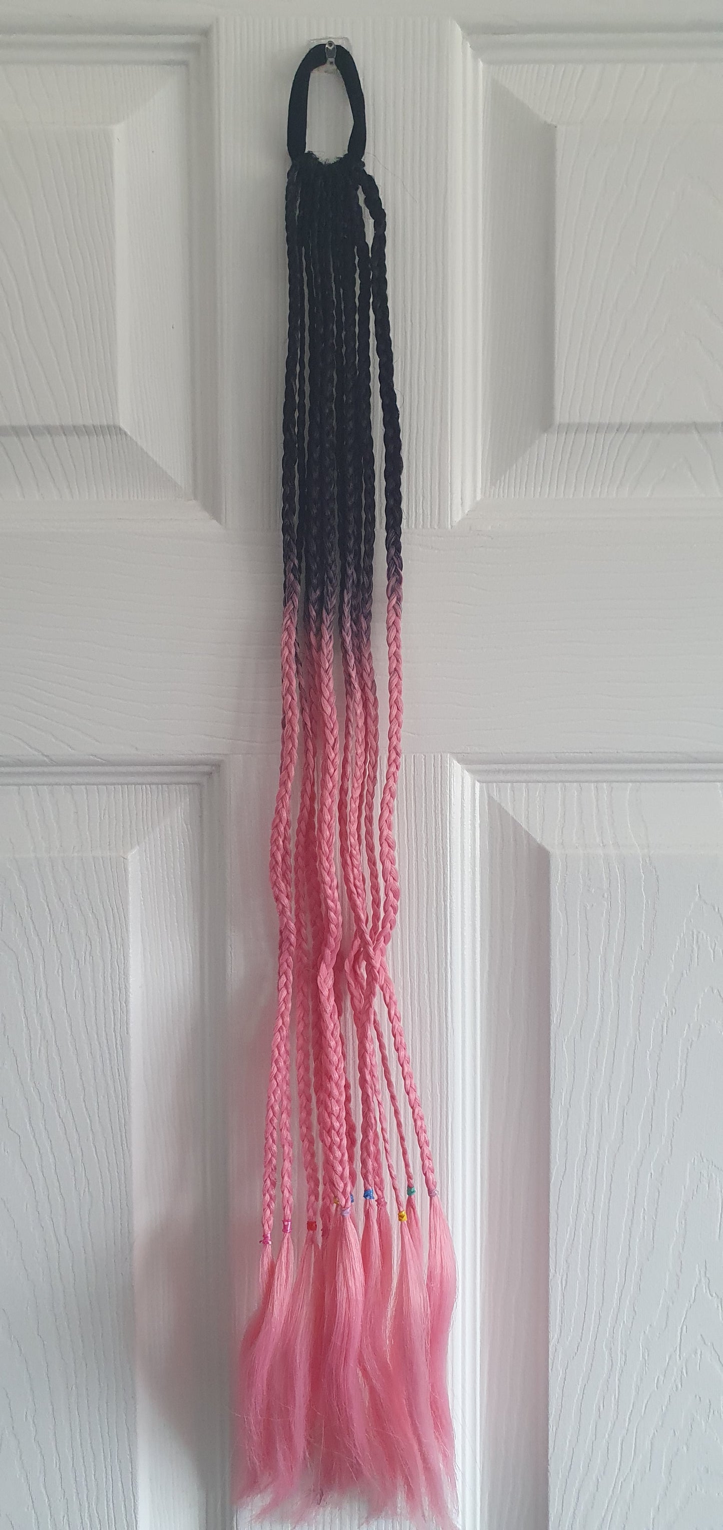 Braided bobbled 60cm hair extensions - various colours