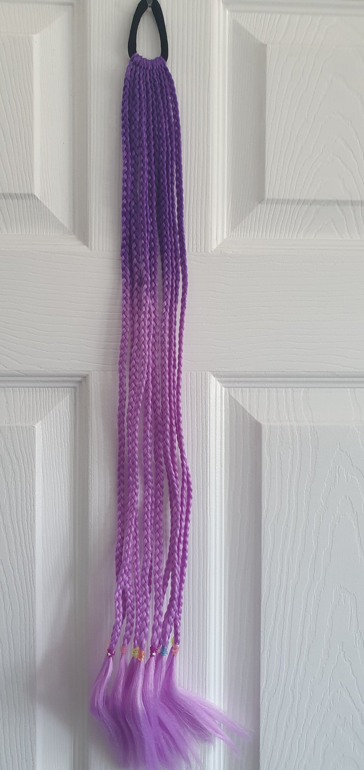 Braided bobbled 60cm hair extensions - various colours