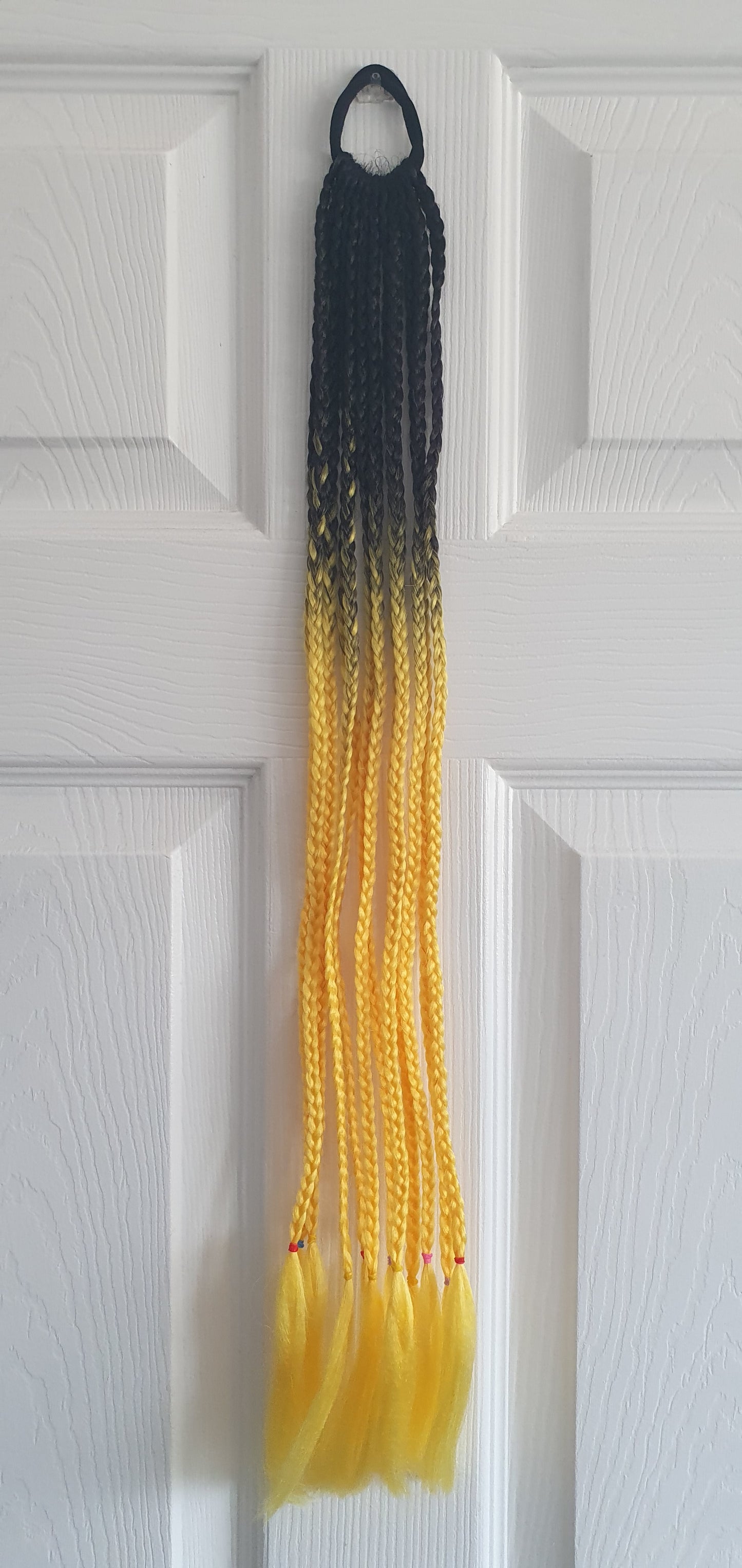 Braided bobbled 60cm hair extensions - various colours