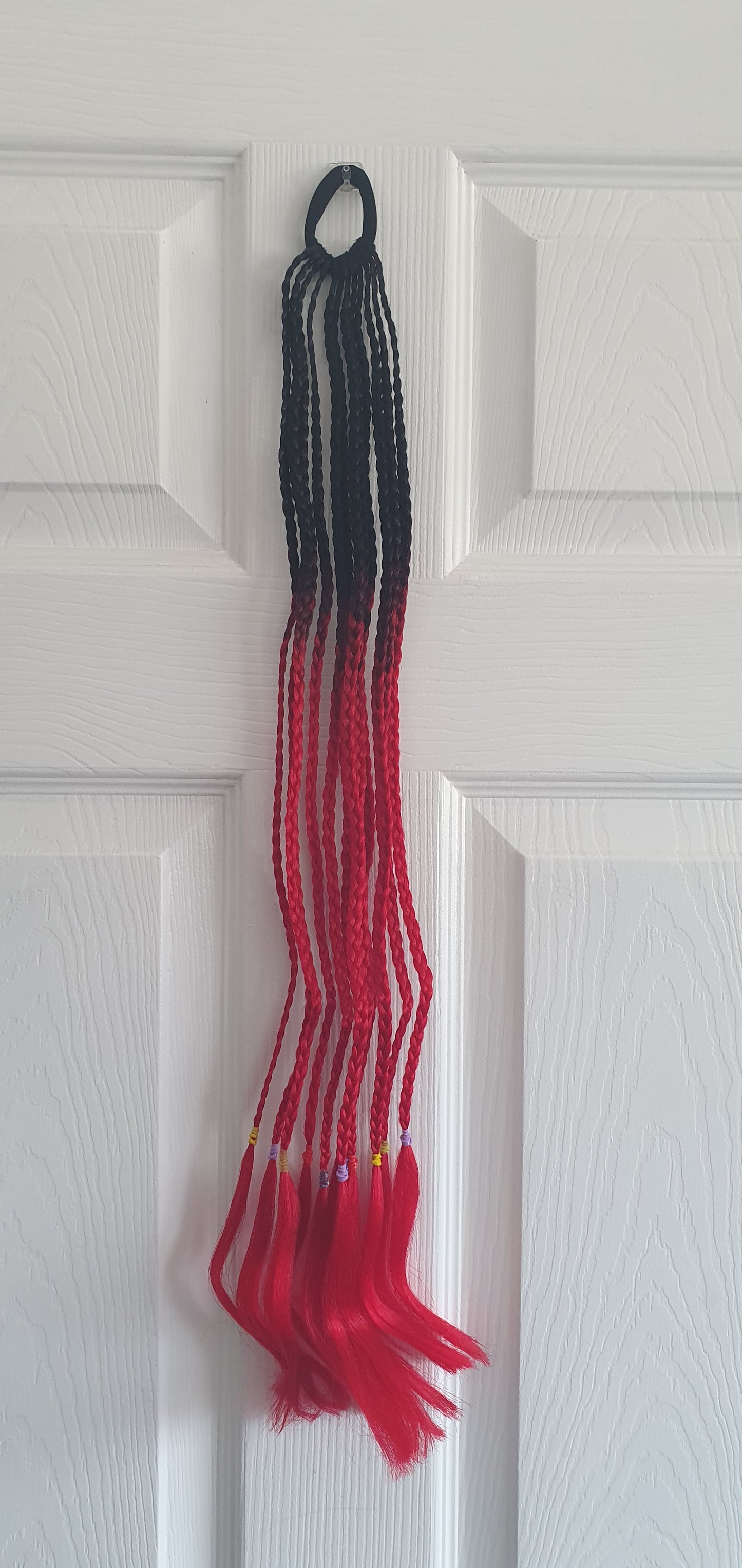 Braided bobbled 60cm hair extensions - various colours