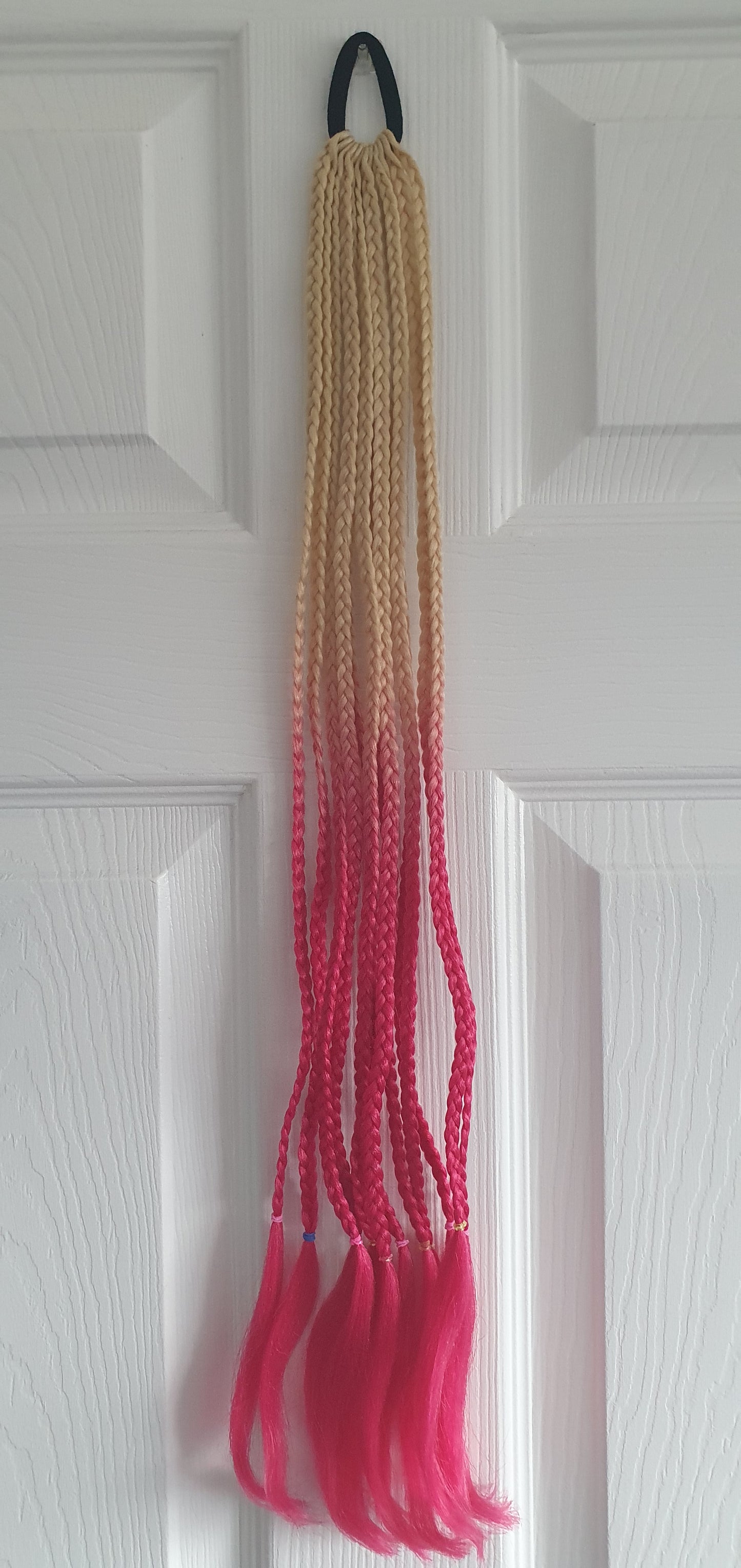 Braided bobbled 60cm hair extensions - various colours