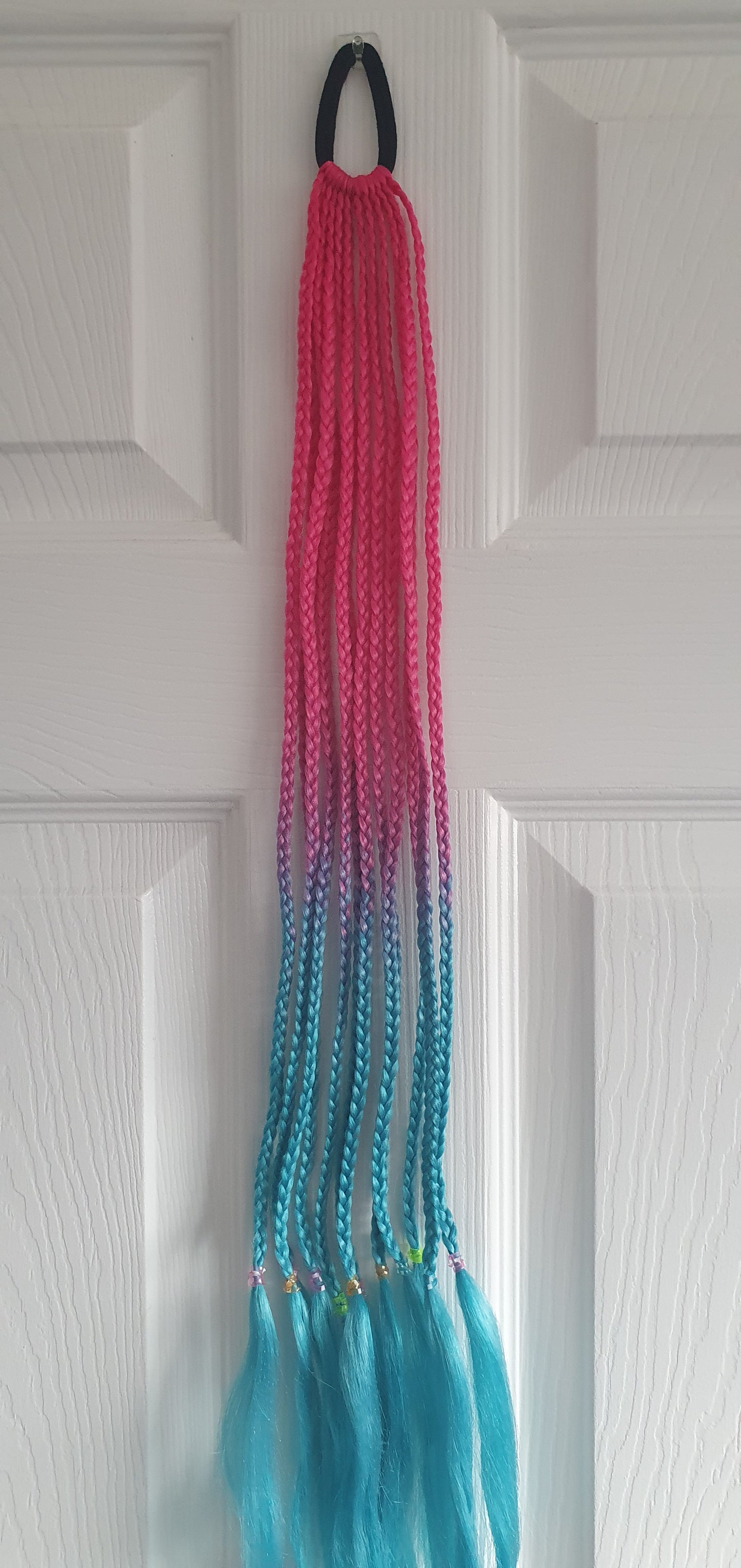 Braided bobbled 60cm hair extensions - various colours