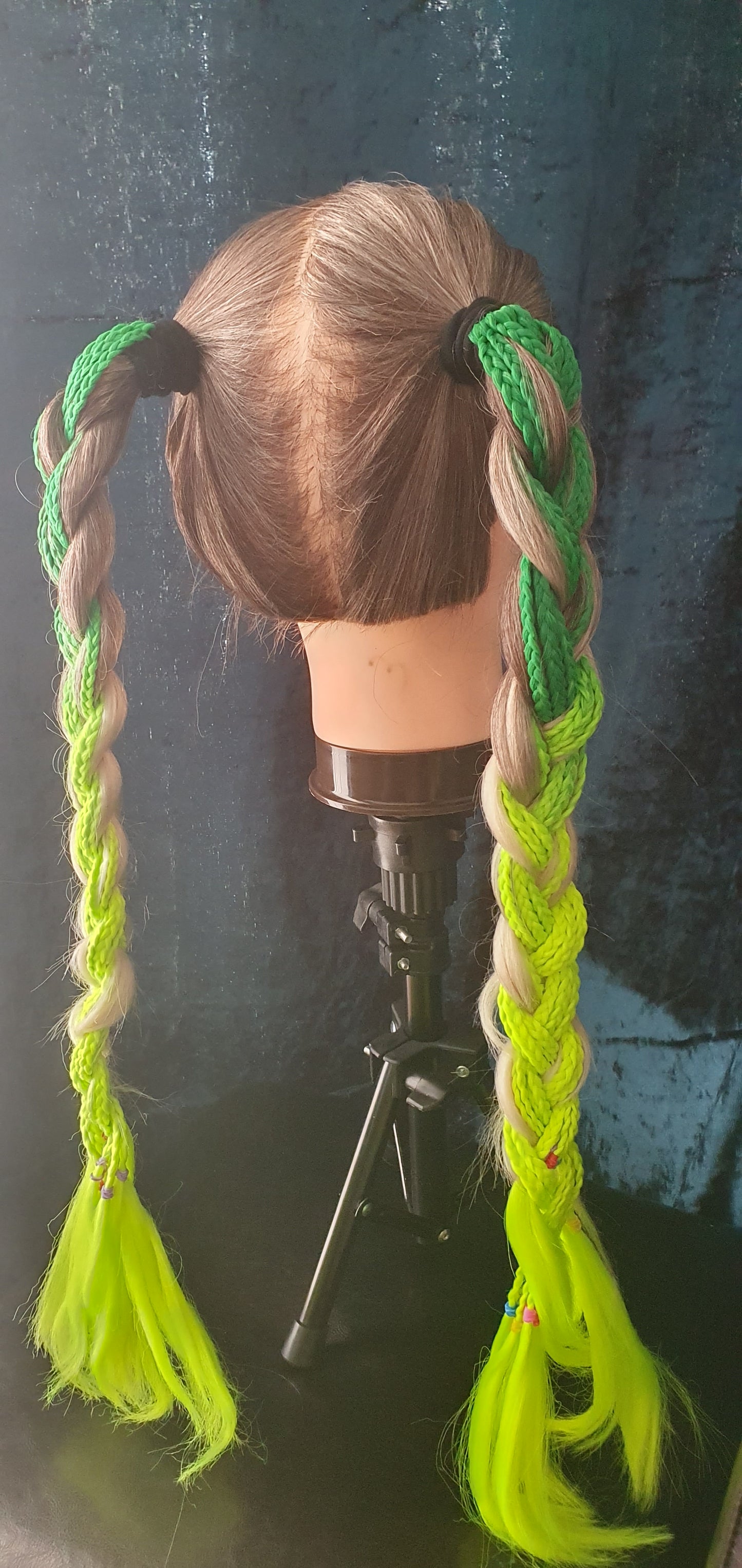 Braided bobbled 60cm hair extensions - various colours