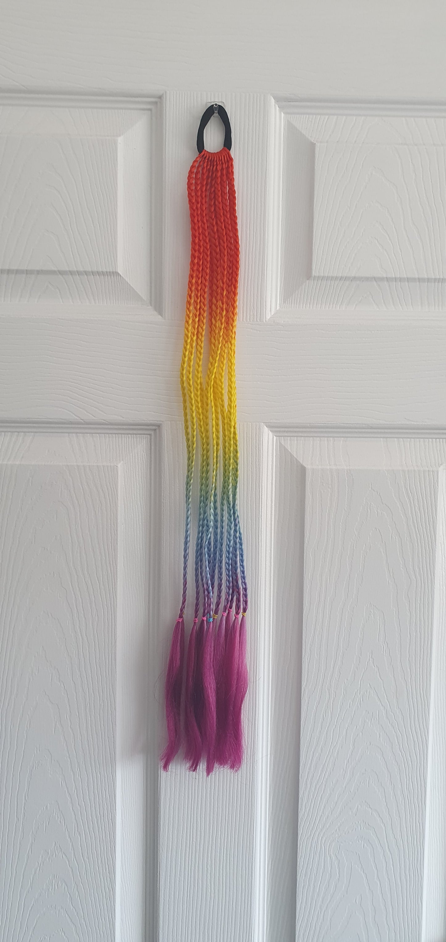 Braided bobbled 60cm hair extensions - various colours