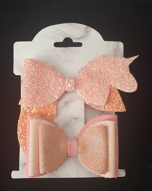 Sparkled Unicorn Bow Set