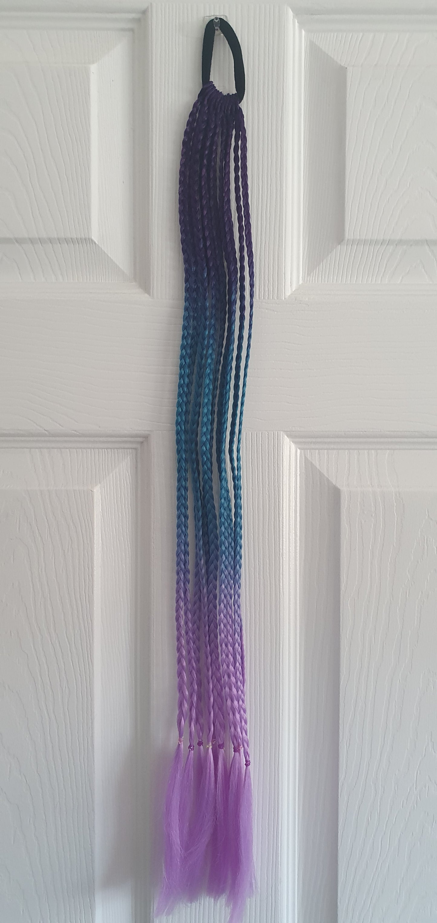 Braided bobbled 60cm hair extensions - various colours