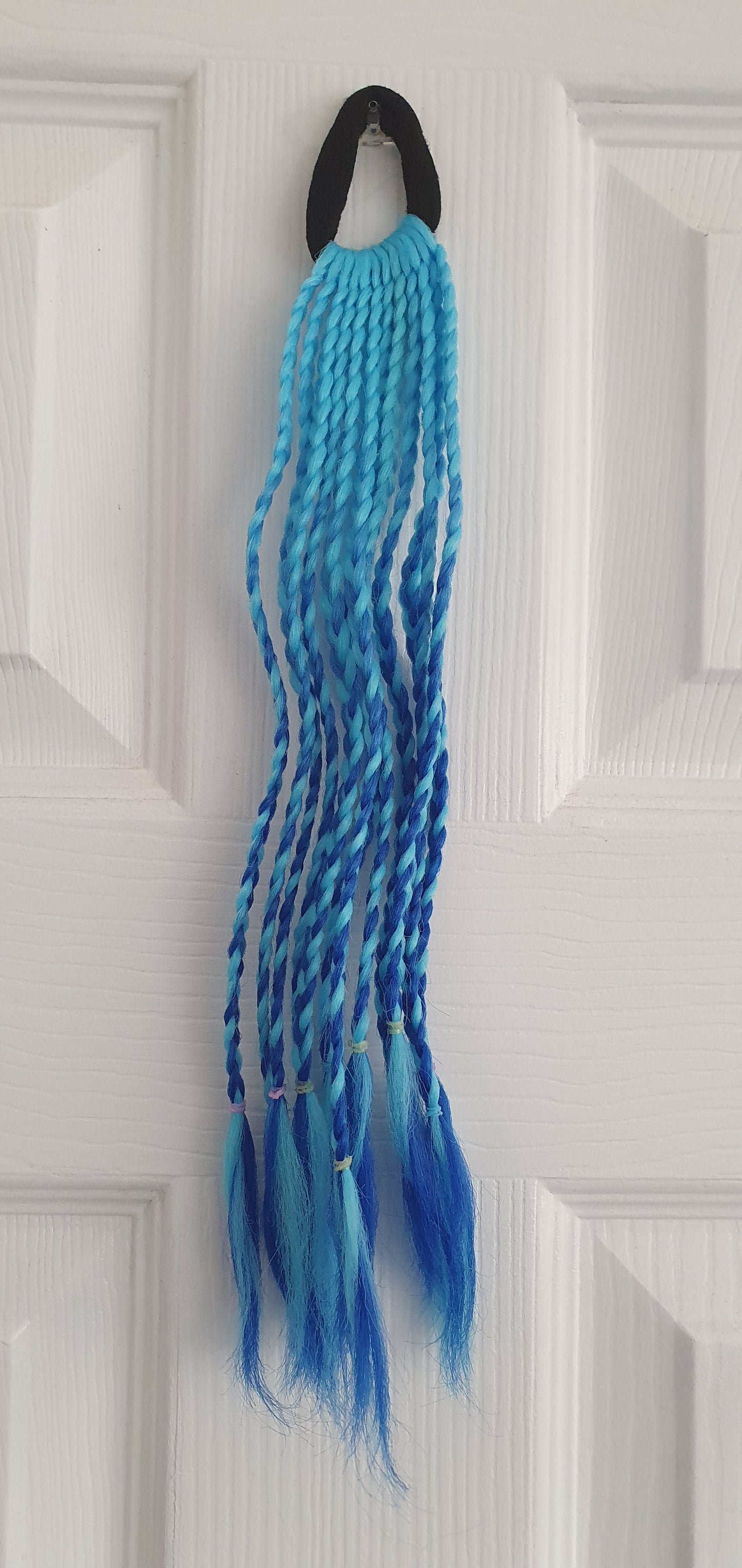 35cm Braided bobbled hair extensions - various colours