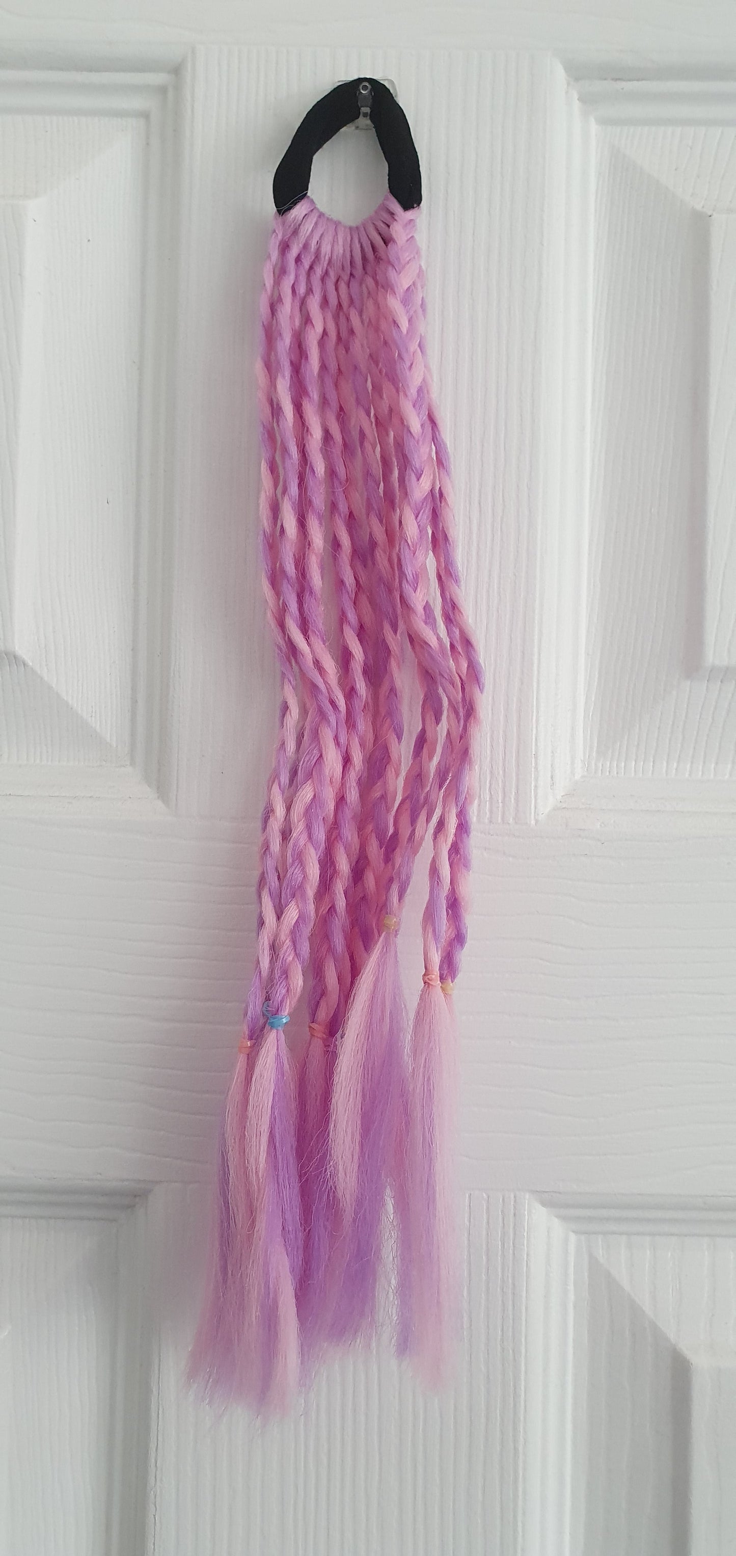 35cm Braided bobbled hair extensions - various colours