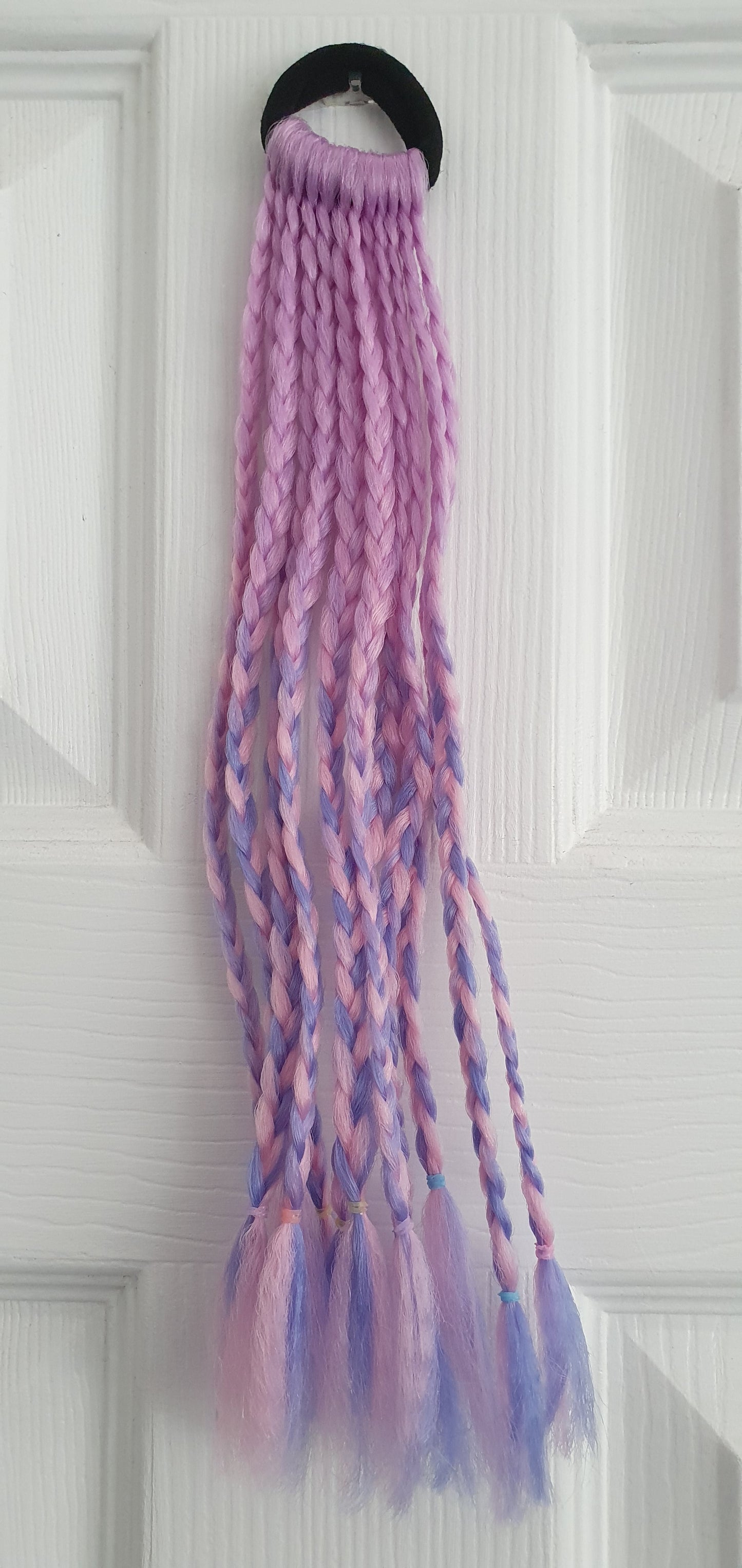 35cm Braided bobbled hair extensions - various colours