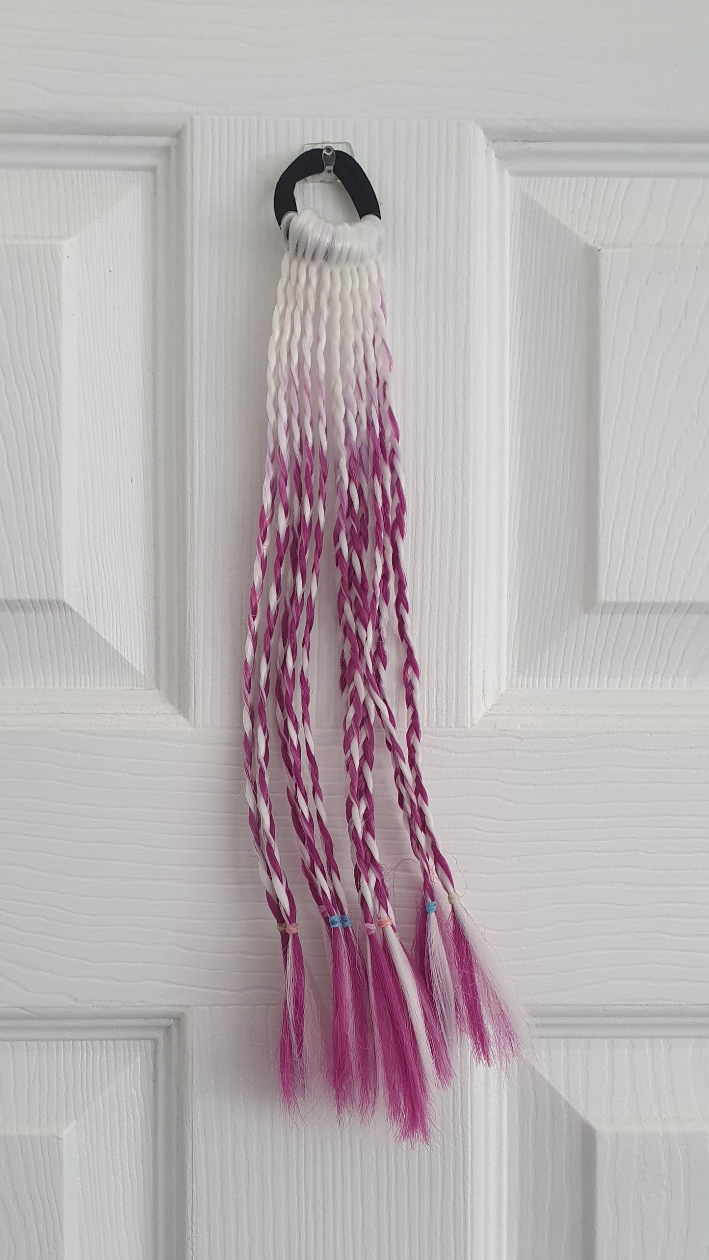 35cm Braided bobbled hair extensions - various colours