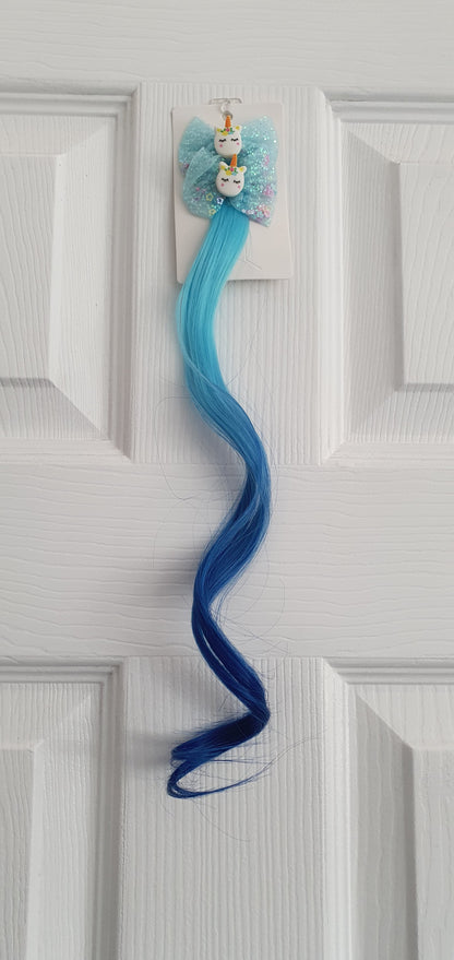 Sparkle bow pair with coloured hair extension