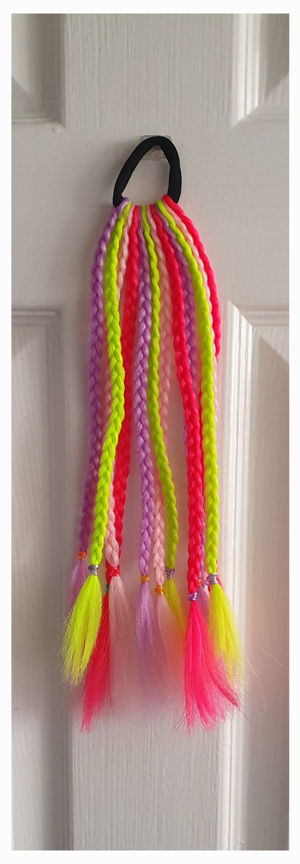 35cm Braided bobbled hair extensions - various colours