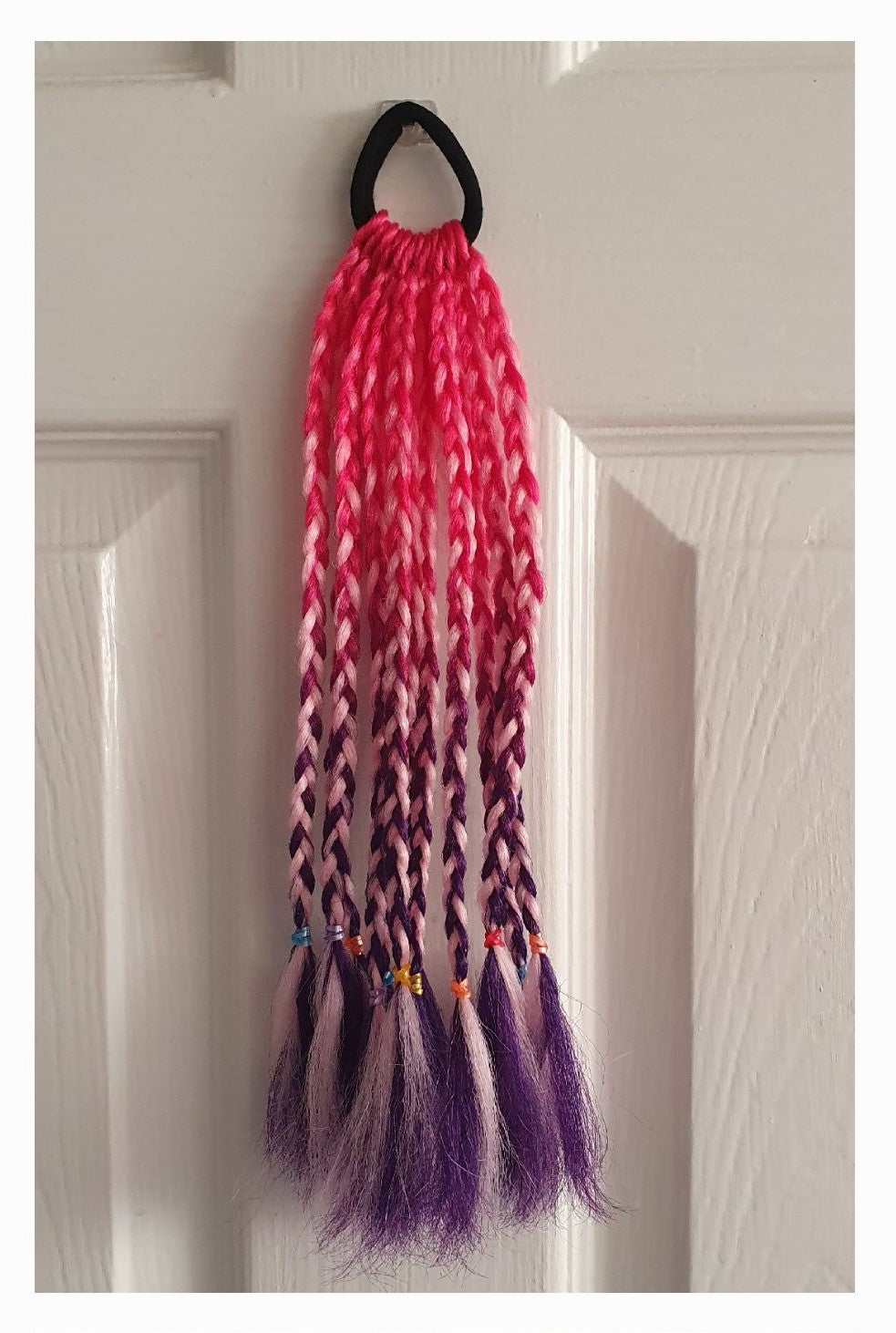 35cm Braided bobbled hair extensions - various colours