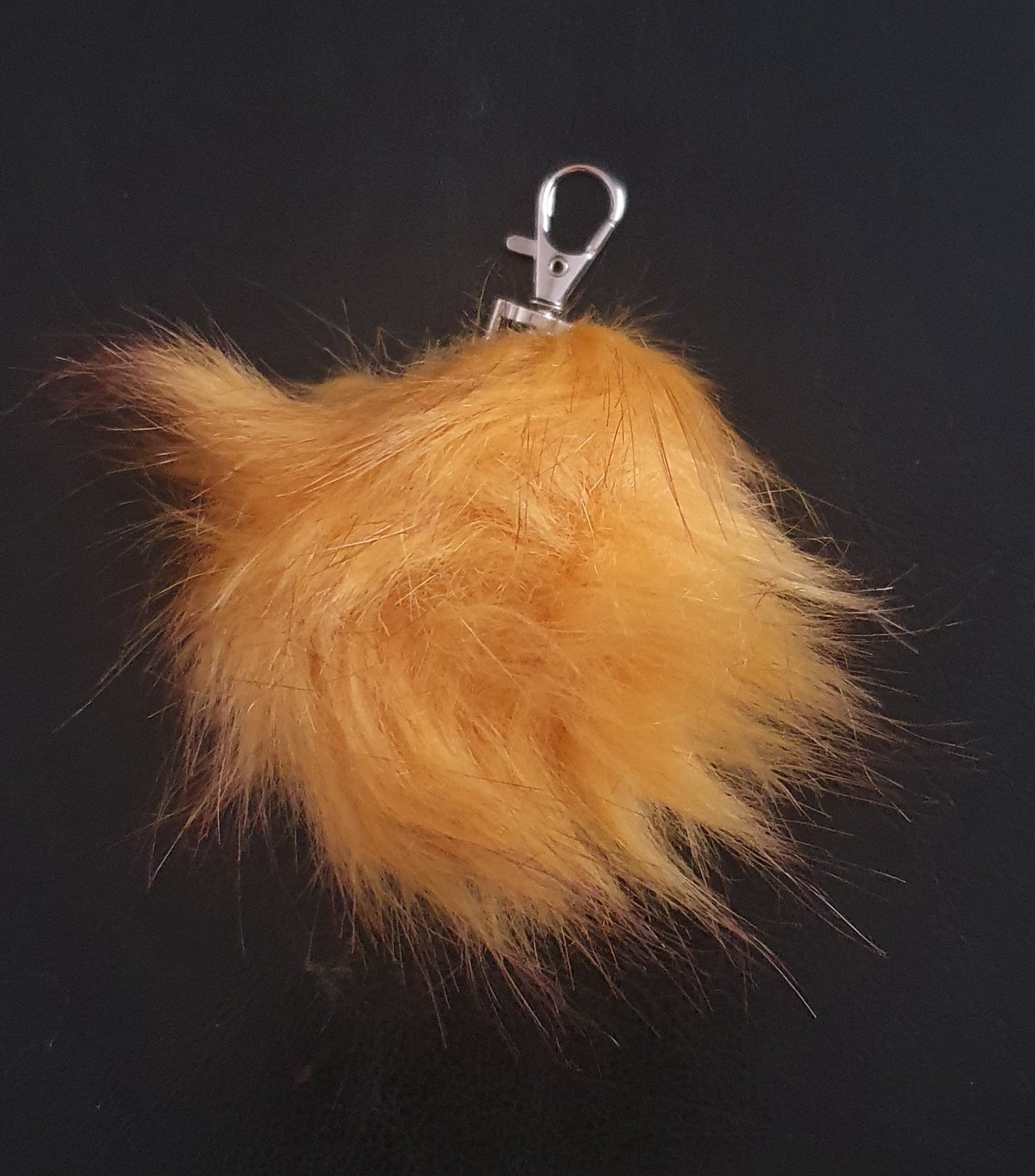 Fluffy faux fur pom pom bag charm keyrings